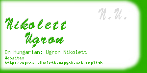 nikolett ugron business card